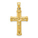 14K Yellow Gold Reversible Crucifix /Cross Pendant 35mm length - (A83-576) 14K Yellow Gold Reversible Crucifix /Cross Pendant 35mm length - (A83-576)