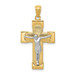 14K Two-tone Gold Crucifix Pendant 31mm length - (A83-581) 14K Two-tone Gold Crucifix Pendant 31mm length - (A83-581)