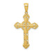 14K Yellow Gold Stick Cross On Ornate Cross Pendant - (A83-886) 14K Yellow Gold Stick Cross On Ornate Cross Pendant - (A83-886)