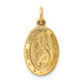 14K Yellow Gold Saint Christopher Medal Charm 12mm width - (A83-933) 14K Yellow Gold Saint Christopher Medal Charm 12mm width - (A83-933)