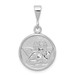 14K White Gold Polished & Satin Finish Angel Pendant - (A84-327)