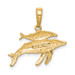 14K Yellow Gold Mother and Baby Humpback Whale Pendant - (A84-362) 14K Yellow Gold Mother and Baby Humpback Whale Pendant - (A84-362)