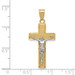 14K Two-tone Gold Diamond-cut Crucifix Pendant 36mm length - (A84-479) 14K Two-tone Gold Diamond-cut Crucifix Pendant 36mm length - (A84-479)