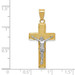 14K Two-tone Gold Diamond-cut Crucifix Pendant 36mm length - (A84-479) 14K Two-tone Gold Diamond-cut Crucifix Pendant 36mm length - (A84-479)