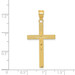 14K Yellow Gold Diamond-cut Latin Cross Pendant - (A84-505)