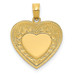 14K Yellow Gold Heart Pendant - (A84-823)