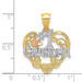 14K Two-tone Gold and Rhodium #1 Grandma Heart Pendant - (A84-867) 14K Two-tone Gold and Rhodium #1 Grandma Heart Pendant - (A84-867)