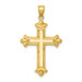 14K Yellow Gold Reversible Diamond-cut Cross Pendant 39mm length - (A84-972) 14K Yellow Gold Reversible Diamond-cut Cross Pendant 39mm length - (A84-972)