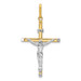 14K Two-tone Gold Crucifix Pendant 41mm length - (A84-981) 14K Two-tone Gold Crucifix Pendant 41mm length - (A84-981)