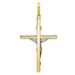 14K Two-tone Gold Crucifix Pendant 41mm length - (A84-981) 14K Two-tone Gold Crucifix Pendant 41mm length - (A84-981)
