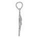 14K White Gold Polished & Textured Bass Pendant - (A85-179) 14K White Gold Polished & Textured Bass Pendant - (A85-179)