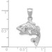 14K White Gold Polished & Textured Bass Pendant - (A85-179) 14K White Gold Polished & Textured Bass Pendant - (A85-179)