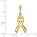 14K Yellow Gold Heart In Awareness Pendant - (A85-221)