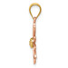 14K Two-tone Gold Rose & Yellow Gold Daisy Pendant - (A85-410) 14K Two-tone Gold Rose & Yellow Gold Daisy Pendant - (A85-410)