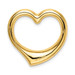 14K Yellow Gold Heart Hollow Pendant Slide - (A85-472) 14K Yellow Gold Heart Hollow Pendant Slide - (A85-472)