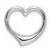 14K White Gold Heart Hollow Pendant Slide - (A85-601) 14K White Gold Heart Hollow Pendant Slide - (A85-601)