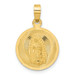 14K Yellow Gold Polished & Diamond-cut Lady of Guadalupe Circle Pendant - (A85-689) 14K Yellow Gold Polished & Diamond-cut Lady of Guadalupe Circle Pendant - (A85-689)