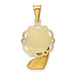 14K Yellow Gold Satin and Polished Mary Pendant - (A85-733) 14K Yellow Gold Satin and Polished Mary Pendant - (A85-733)
