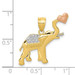 14K Yellow Gold Yellow & Rose Gold with Rhodium Diamond-cut Elephant with Heart Pendant - (A85-769) 14K Yellow Gold Yellow & Rose Gold with Rhodium Diamond-cut Elephant with Heart Pendant - (A85-769)