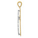 14K Yellow Gold and White Gold Polished 2 Level Cross Pendant - (A85-776)