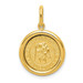 14K Yellow Gold Yellow Gold Polished and Satin Saint Christopher Medal Pendant - (A85-838) 14K Yellow Gold Yellow Gold Polished and Satin Saint Christopher Medal Pendant - (A85-838)