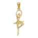14k Yellow Gold Polished Large Ballerina Pendant - (A85-876) 14k Yellow Gold Polished Large Ballerina Pendant - (A85-876)