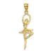 14k Yellow Gold Polished Large Ballerina Pendant - (A85-876) 14k Yellow Gold Polished Large Ballerina Pendant - (A85-876)