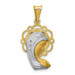 14K Yellow Gold Two-tone Satin and Polished Mary Pendant - (A85-934) 14K Yellow Gold Two-tone Satin and Polished Mary Pendant - (A85-934)
