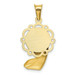 14K Yellow Gold Two-tone Satin and Polished Mary Pendant - (A85-934) 14K Yellow Gold Two-tone Satin and Polished Mary Pendant - (A85-934)