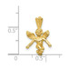 14K Yellow Gold Satin & Diamond-cut Angel Charm - (A86-434)