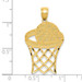 14K Yellow Gold Basketball in Hoop Diamond Cut Pendant - (A86-865) 14K Yellow Gold Basketball in Hoop Diamond Cut Pendant - (A86-865)