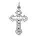 14K White Gold Cross Charm 31mm length - (A86-891)