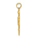 14K Yellow Gold Satin & Diamond-cut Hockey Player Pendant - (A87-115)