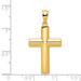 14K Yellow Gold Hollow Cross Pendant 47mm length - (A87-155)