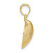 10K Yellow Gold Medium Clam Shell Pendant - (A88-366)