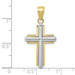 10K Two-tone Gold Polished Cross Pendant - (A88-841) 10K Two-tone Gold Polished Cross Pendant - (A88-841)