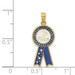 14K Yellow Gold Enamel 1st Place Ribbon Charm Pendant - (A91-287) 14K Yellow Gold Enamel 1st Place Ribbon Charm Pendant - (A91-287)