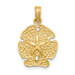 14K Yellow Gold Polished Sand Dollar Charm Pendant - (A92-259) 14K Yellow Gold Polished Sand Dollar Charm Pendant - (A92-259)