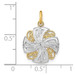 14K Yellow Gold with White Rhodium Pinwheel Medallion Charm Pendant - (A94-396) 14K Yellow Gold with White Rhodium Pinwheel Medallion Charm Pendant - (A94-396)