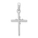 14K White Gold Diamond Accent Polished Budded Cross Pendant - (A97-228) 14K White Gold Diamond Accent Polished Budded Cross Pendant - (A97-228)