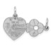 14K White Gold Key & Heart Break-apart Charm Pendant - (A98-389) 14K White Gold Key & Heart Break-apart Charm Pendant - (A98-389)