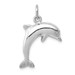 14K White Gold Dolphin Charm Pendant - (A98-448) 14K White Gold Dolphin Charm Pendant - (A98-448)