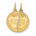 14K Yellow Gold Mizpah Charm Pendant - (A98-669)