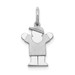 14K White Gold Mini Boy Charm Pendant - (A99-335) 14K White Gold Mini Boy Charm Pendant - (A99-335)