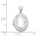 14K White Gold 17mm Oval Leaf Floral Hand Engraved Locket 25x17mm - (A99-572)