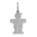 14K White Gold Mini Boy Charm Pendant - (A99-672) 14K White Gold Mini Boy Charm Pendant - (A99-672)