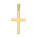 14K Yellow Gold Polished Cross Charm 28mm length - (B11-252) 14K Yellow Gold Polished Cross Charm 28mm length - (B11-252)