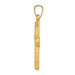 14K Yellow Gold Hollow Latin Cross Pendant - (B11-458)