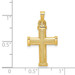 14K Yellow Gold Hollow Latin Cross Pendant - (B11-458)