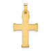 14K Yellow Gold Hollow Latin Cross Pendant - (B11-458)